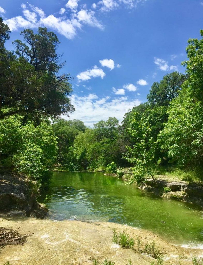 Helotes Creek Swimming Hole Full of Water