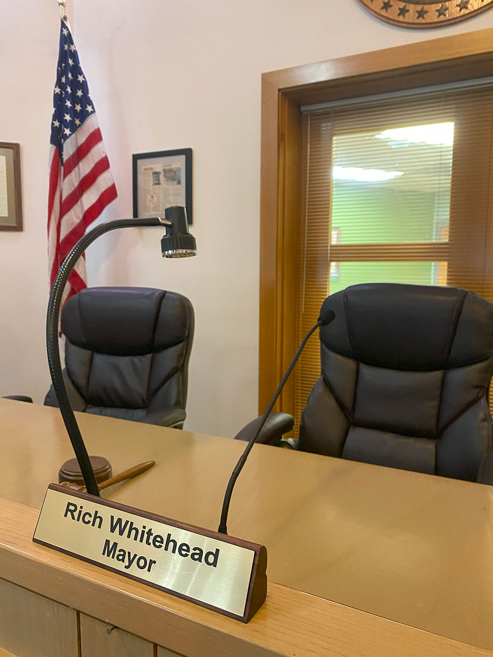Helotes City Council Chambers Mayor's Seat