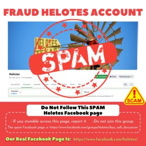 City of Helotes Social Media Graphic Helotes Facebook Group Fraud Post