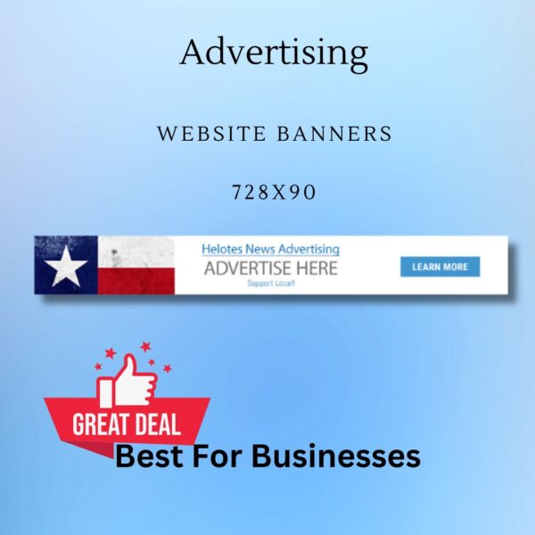 Helotes News Business Website Banner 728x90 Product Image