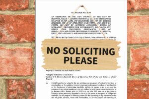 Helotes News Illegal Soliciting and Soliciting Ordinance